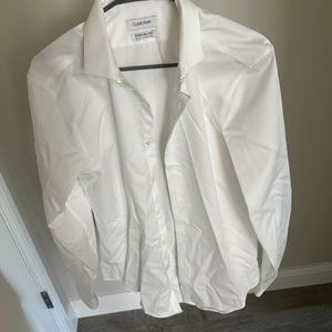 Men's Calvin Klein Button Down Dress Shirt | White | Only worn once | Size 34/35